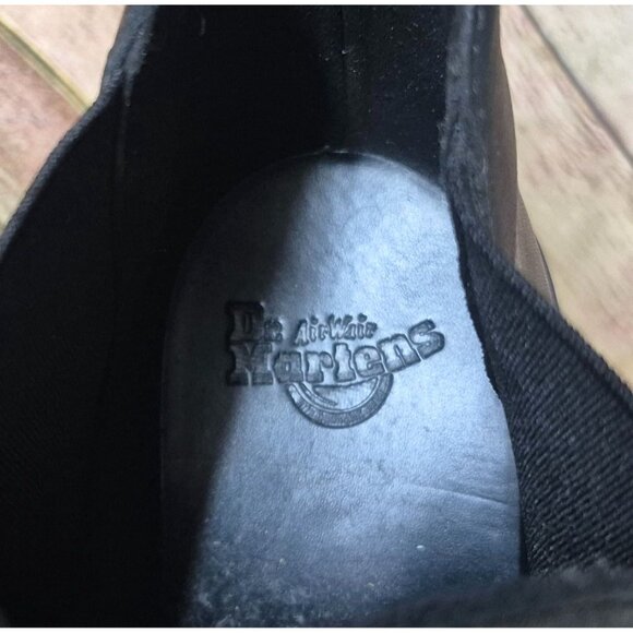 Dr Martens Hurston Black Leather Block Heel Chelsea Ankle Boots Size 9 MINT - Picture 11 of 12